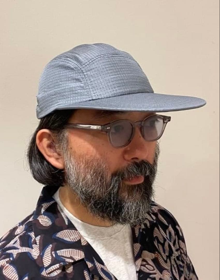 beamsplus ロングビル　グレー 5パネルキャップ BEAMS PLUS（ビームス プラス）5 Panel Long Bill Aged Fake Leather