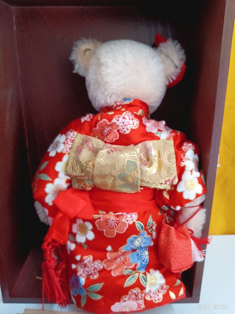 値下げsteiff シュタイフ 初姫 限定2000体 着物木箱、保証書付属品完備