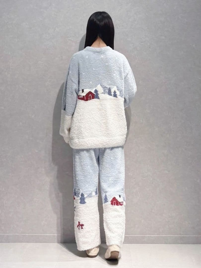 新品タグ付✨ジェラートピケ【HOLIDAY】スキーベアジャガードプルオーバー 上