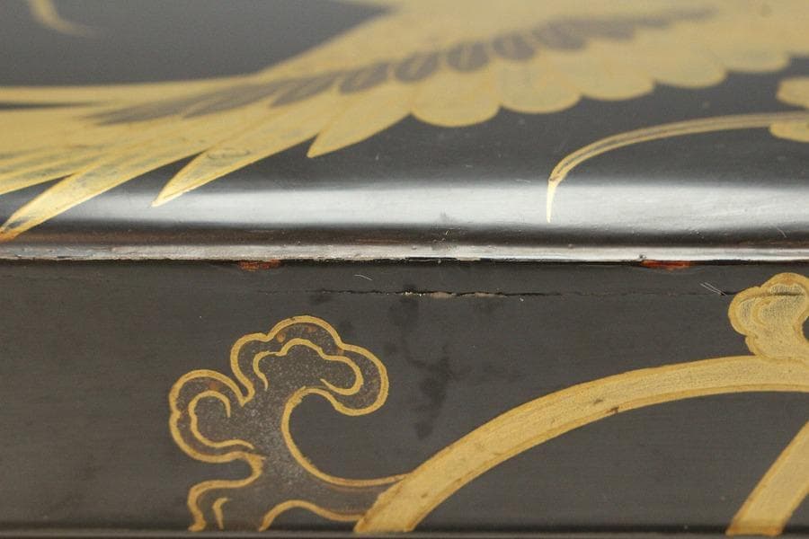 双鳳凰蒔絵 時代 文庫箱(K-XA907)