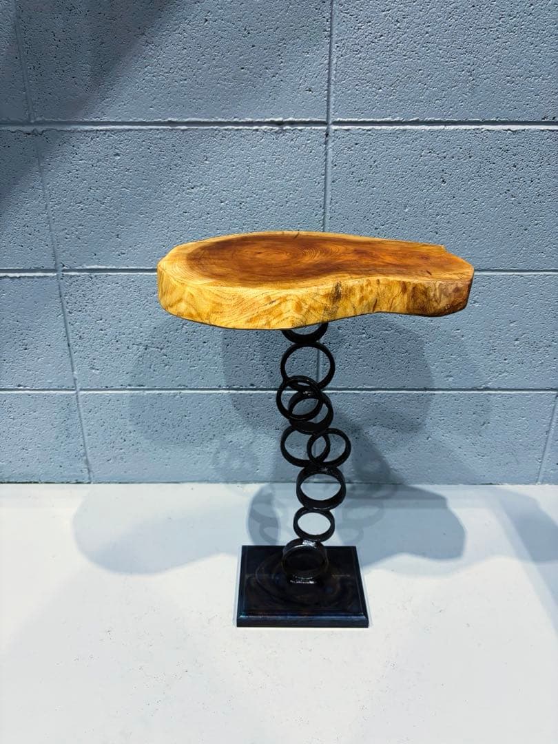 欅材サイドテーブル コーヒーテーブル ナイトテーブル 観葉植物置き台