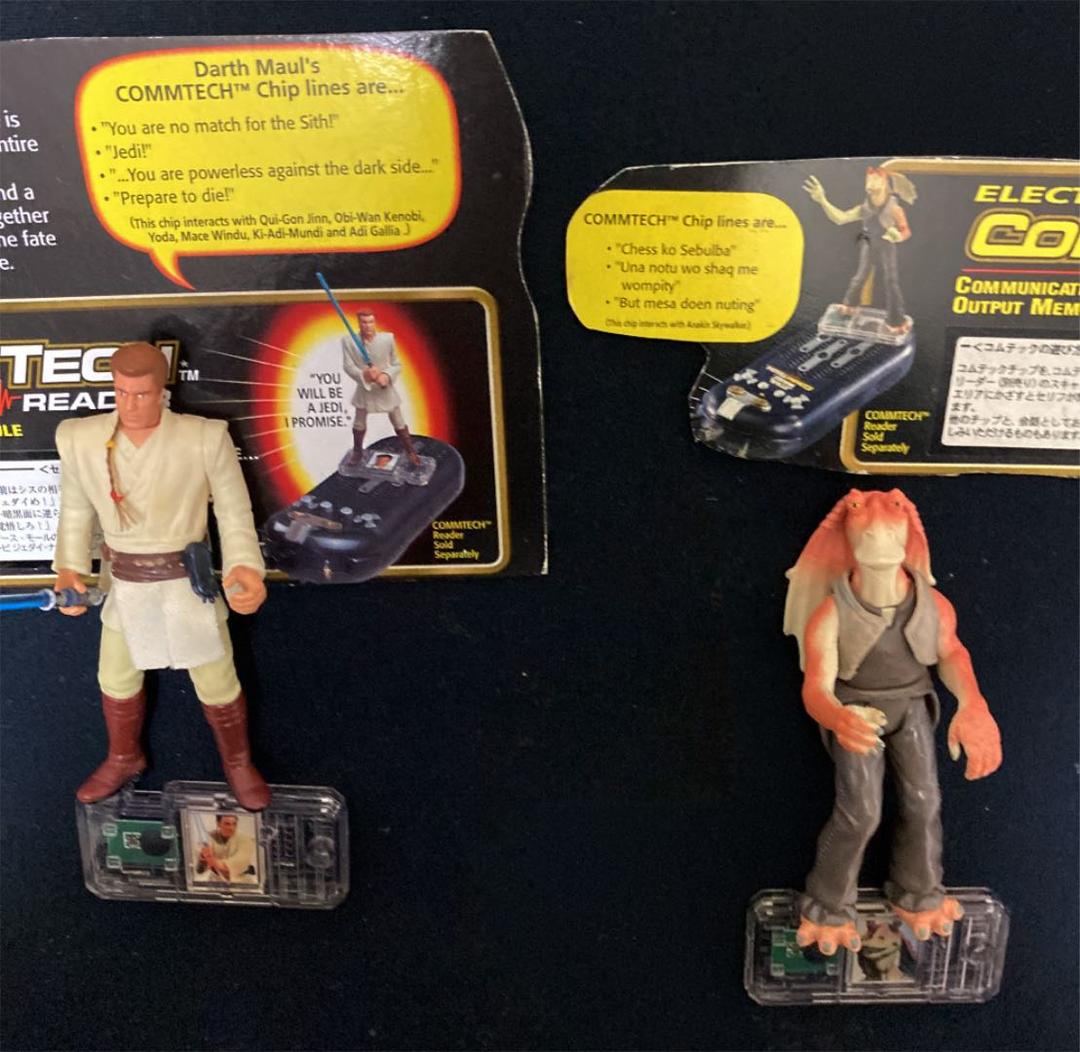 スター・ウォーズ コムテックリーダー + チップ 付きフィギュア16種類