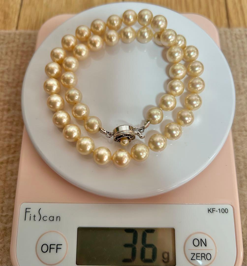 ひろ K18 18金 ダイヤ ネックレス プラチナ Pt 本真珠指輪