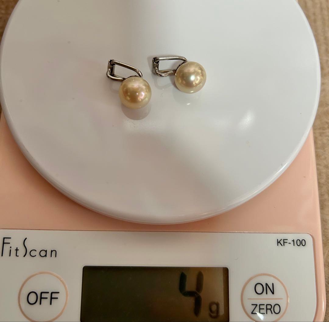 ひろ K18 18金 ダイヤ ネックレス プラチナ Pt 本真珠指輪