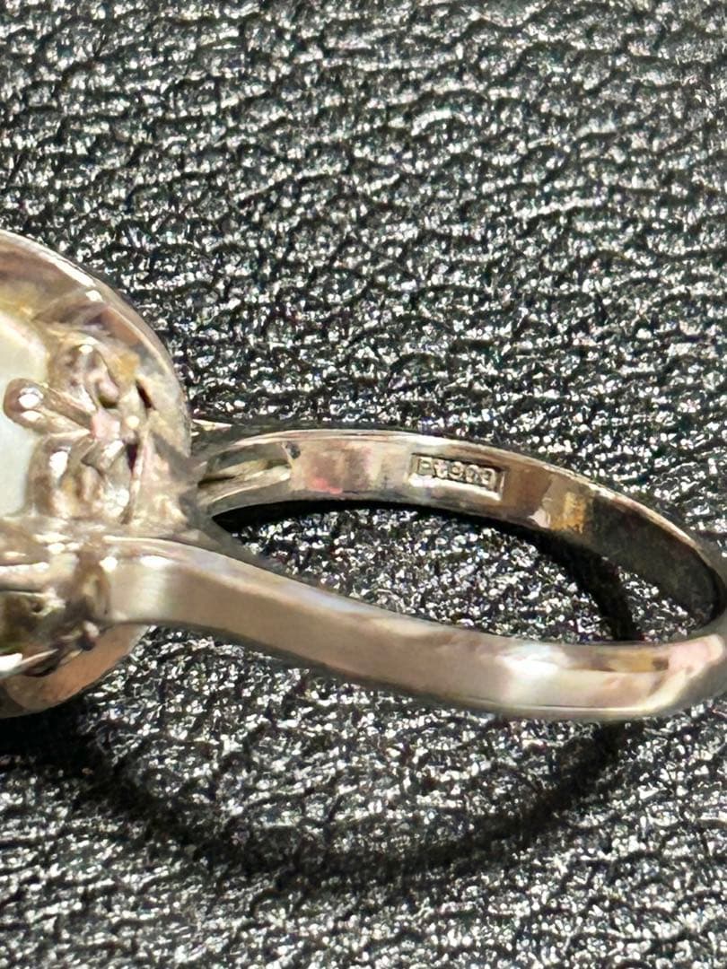 ひろ K18 18金 ダイヤ ネックレス プラチナ Pt 本真珠指輪