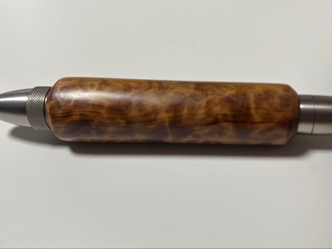 木軸ボールペン 屋久杉 金蘭杢 パトリオット｜屋久杉 根杢 光明 木地