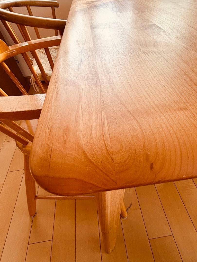 むむです。　無垢材 長方形ダイニングテーブル　オイル塗装