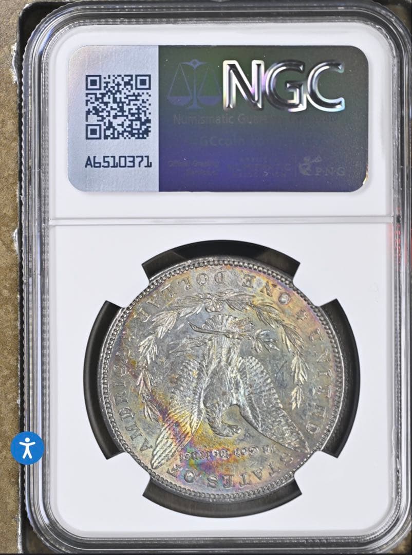 本物保証】NGC鑑定済 アメリカ モルガンダラー銀貨 1886年銘 SV900