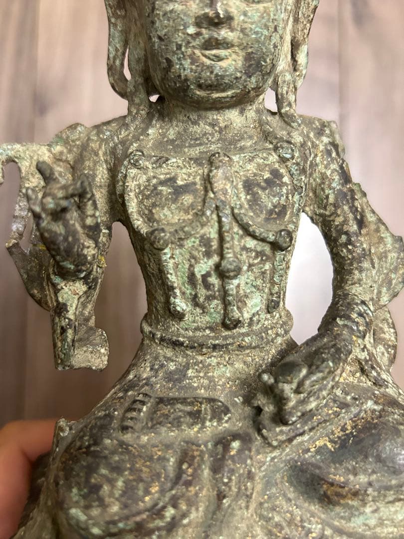 古董 中国明時代 觀音銅像 旧家藏出し - メルカリ