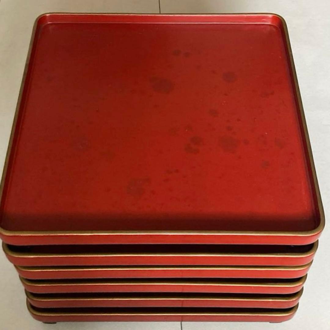 漆器 膳 6枚 明治 骨董品 江戸時代 天保