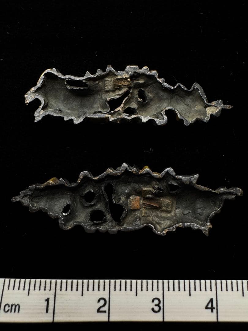 馬に桜図 目貫 赤銅 無銘 日本刀 刀装具 江戸期 骨董 古美術