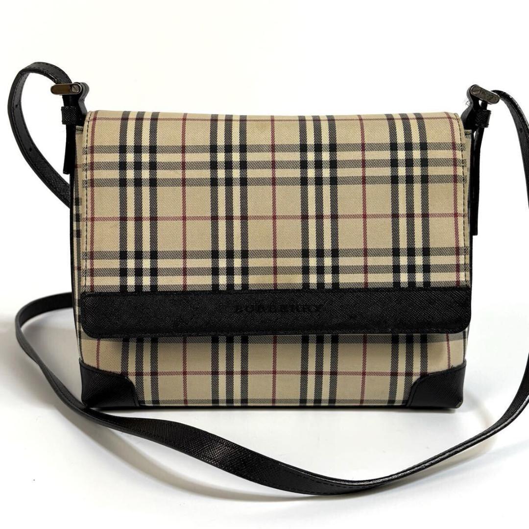 【美品】BURBERRY ノバチェック ショルダーバッグ 元箱付き