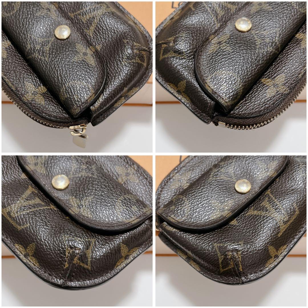 美品 ルイヴィトン ポルトモネ シリング モノグラム ケース ブラウン