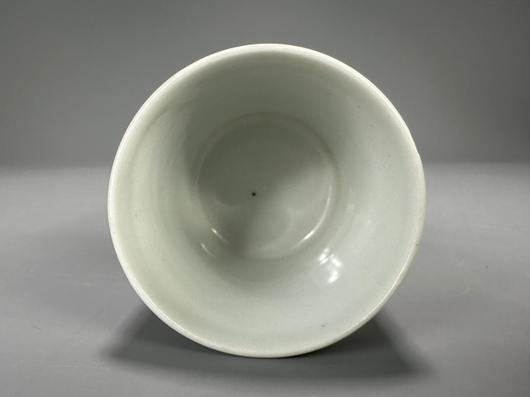 日本茶道具　煎茶碗　和気亀亭　紅釉文杯　一対