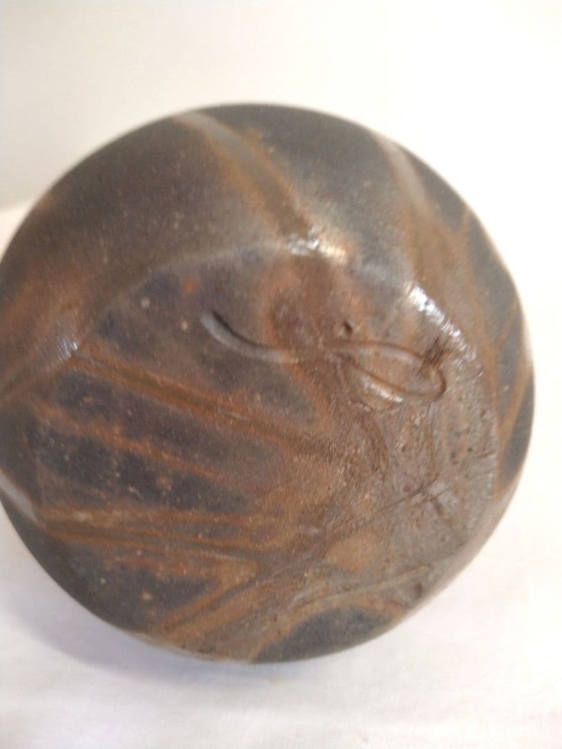 備前焼 若宮窯太田富夫（伝統工芸士）作 青備前徳利