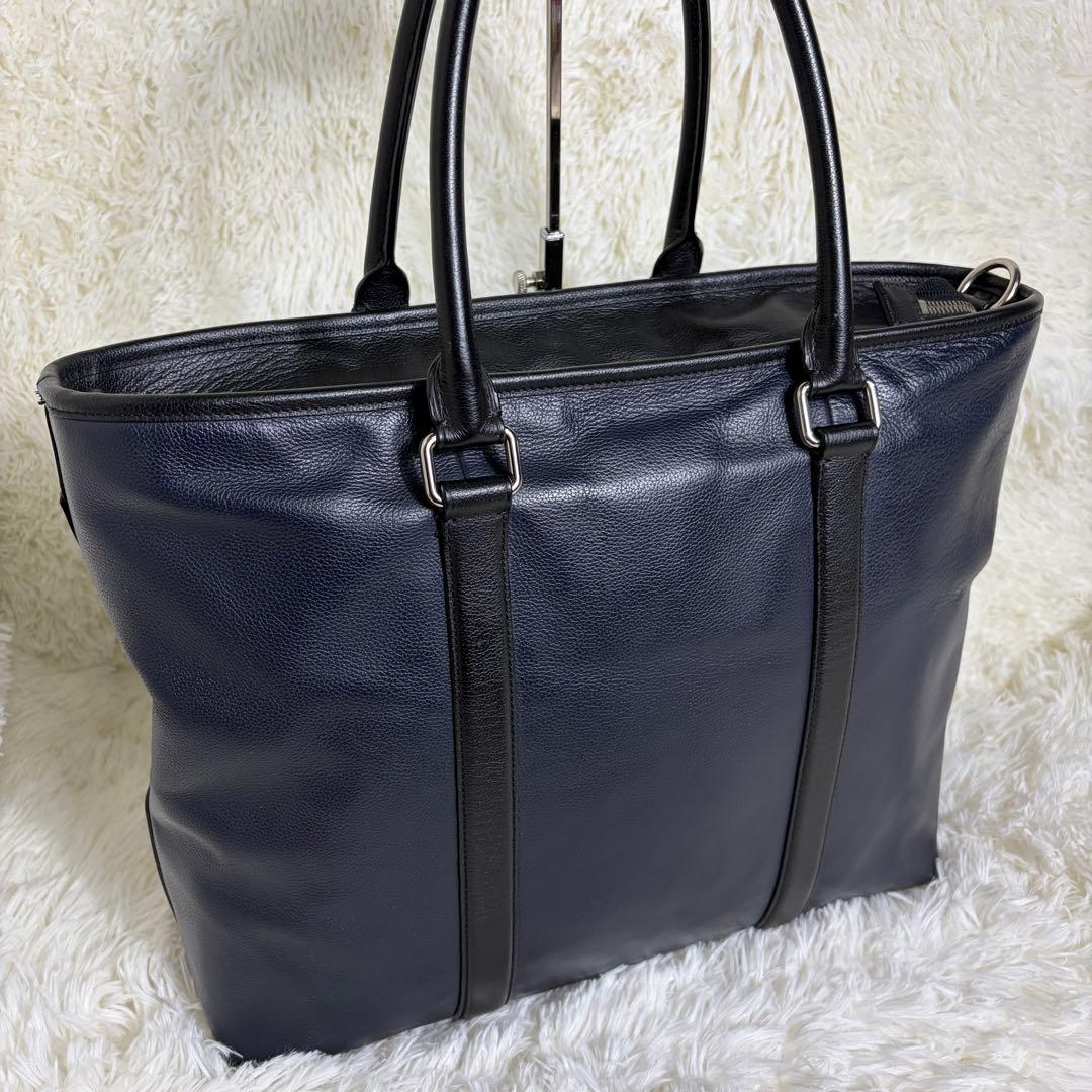 未使用級美品 コーチ メトロポリタン 2way ビジネスバッグ オールレザー