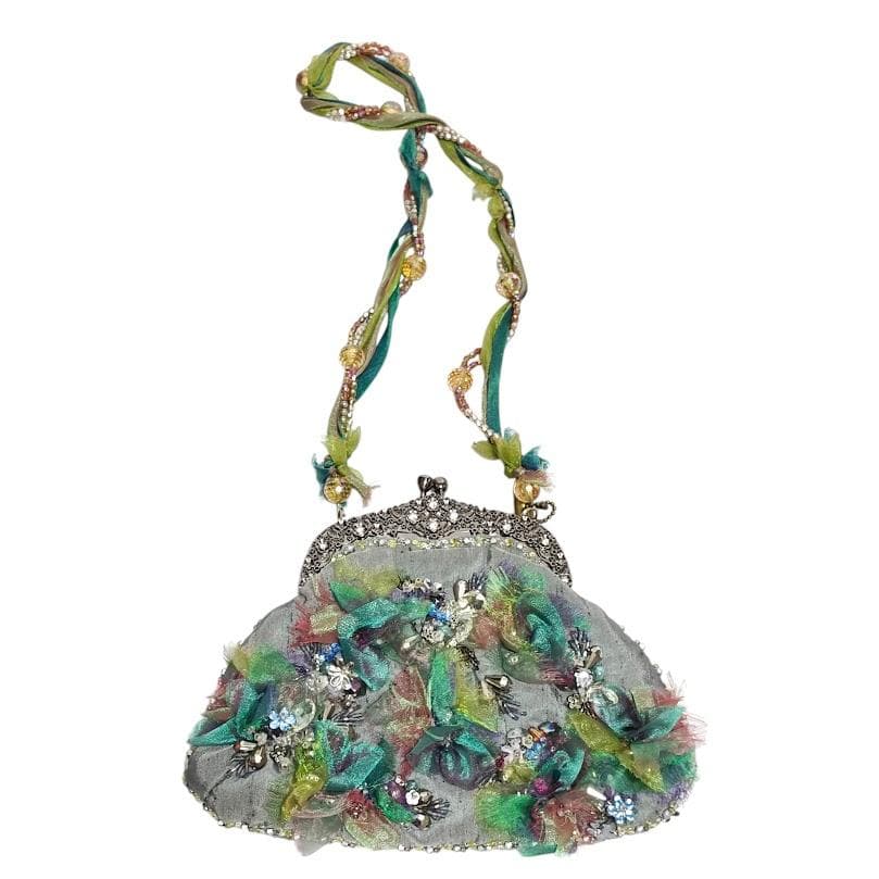 希少 MARY FRANCES メアリーフランシス ビーズ刺繍 ショルダーバッグ