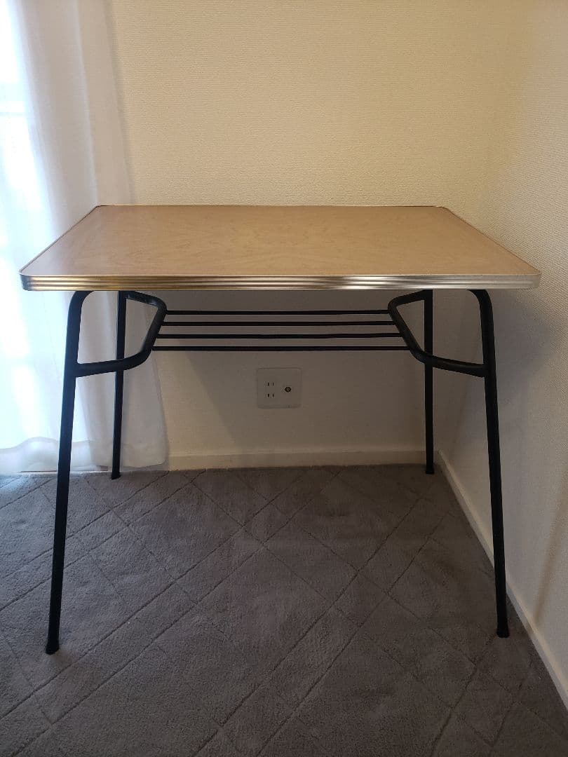 昭和レトロ 鉄脚 アテーブル 古家具ヴィンテージ 食堂テーブル