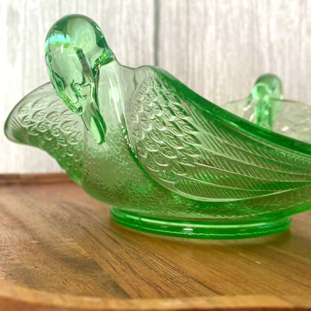 ウランガラス スワン キャンディディッシュの通販はau PAY マーケット