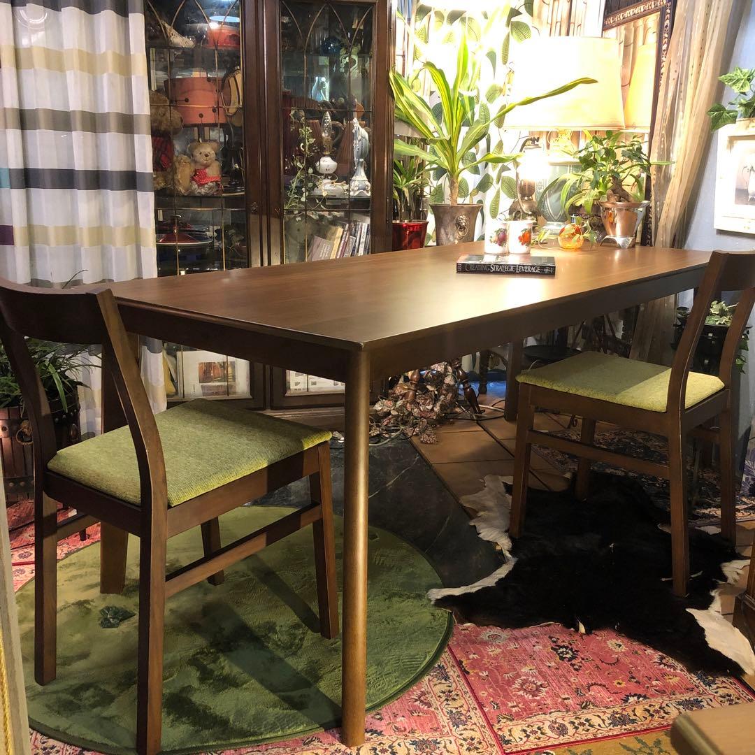 Sale ウォールナット　スクウェア　北欧ST ダイニングテーブル　幅１８０