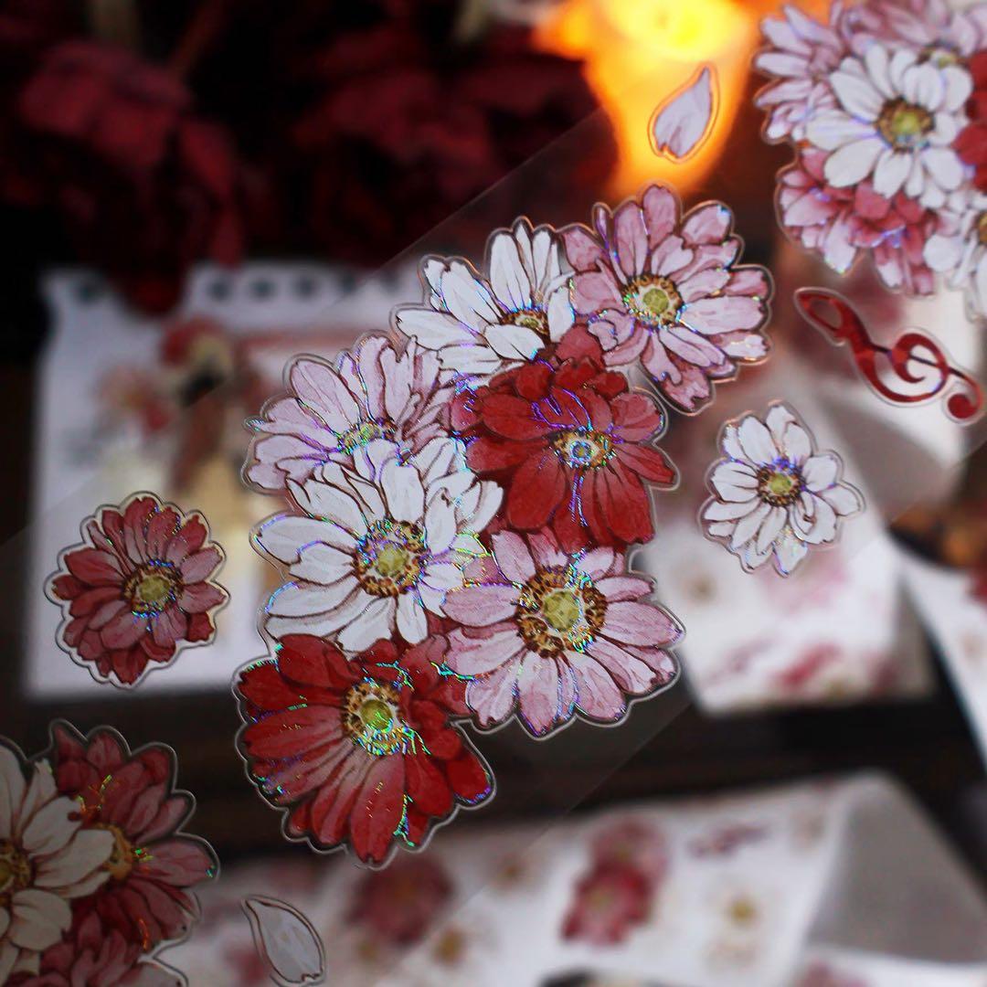 繁花文创《暖菊》海外マスキングテープ　マステ 【2660】