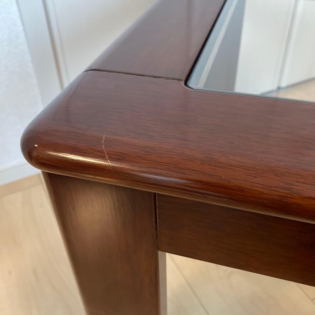 レア】ビンテージ カリモク 天板ガラス サイドテーブル karimoku