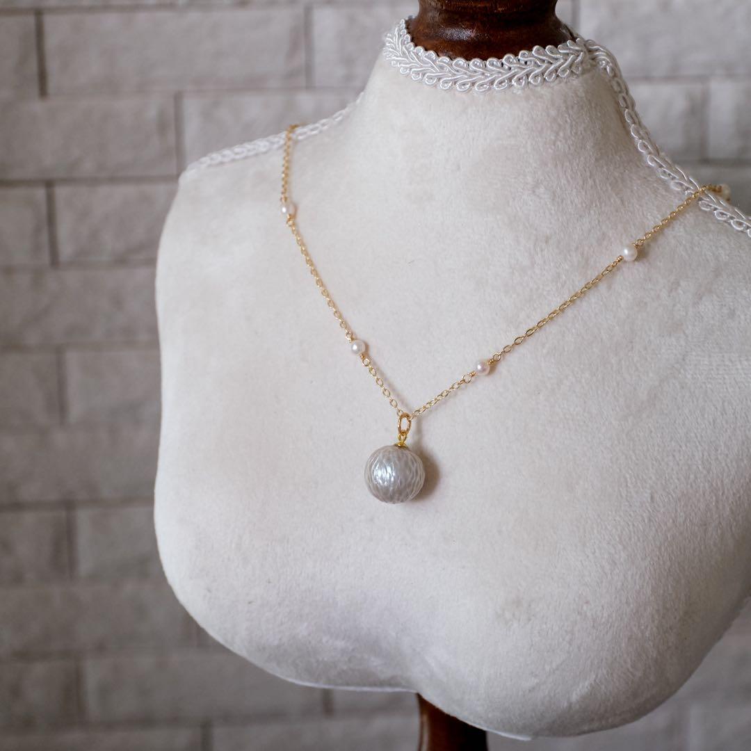 14kgfドラゴンスケールカービングネックレス