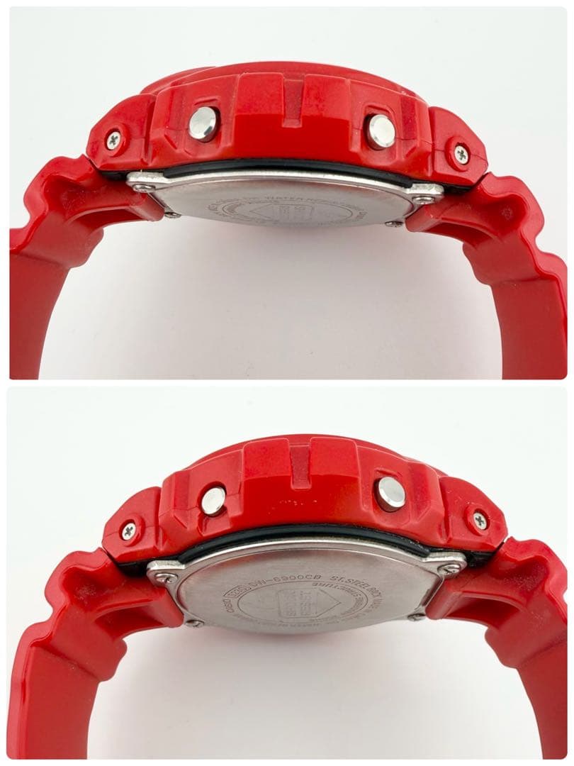 希少美品 カシオ ジーショック DW-6900CB レッド メンズ 腕時計