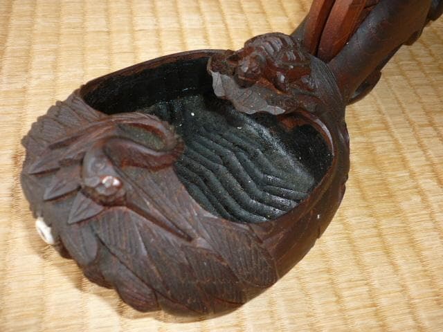 未使用 美品 1960年代◇新潟 三条の匠 『壺静』作 上鶴亀 墨壺 名木