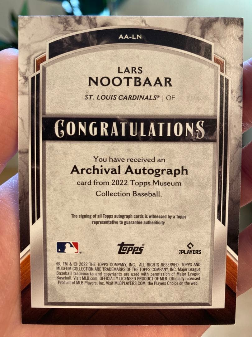 ヌートバー サインカード【世界に1枚】TOPPS ルーキー 大谷翔平 auto