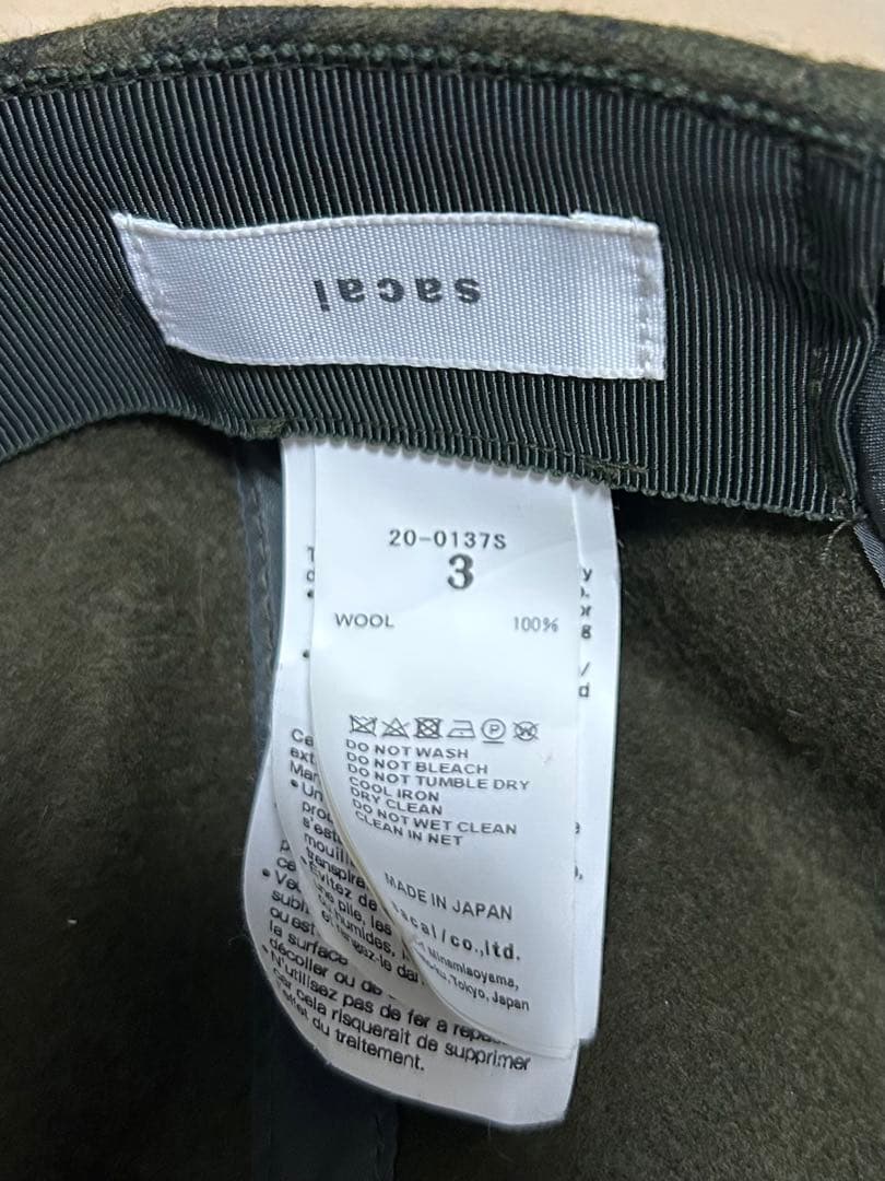 sacai × Dr.Woo wool bandana print cap