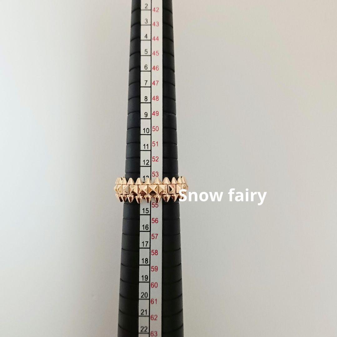 クラッシュトゲトゲスパイクリング約13.5号　ピンクゴールドカラー