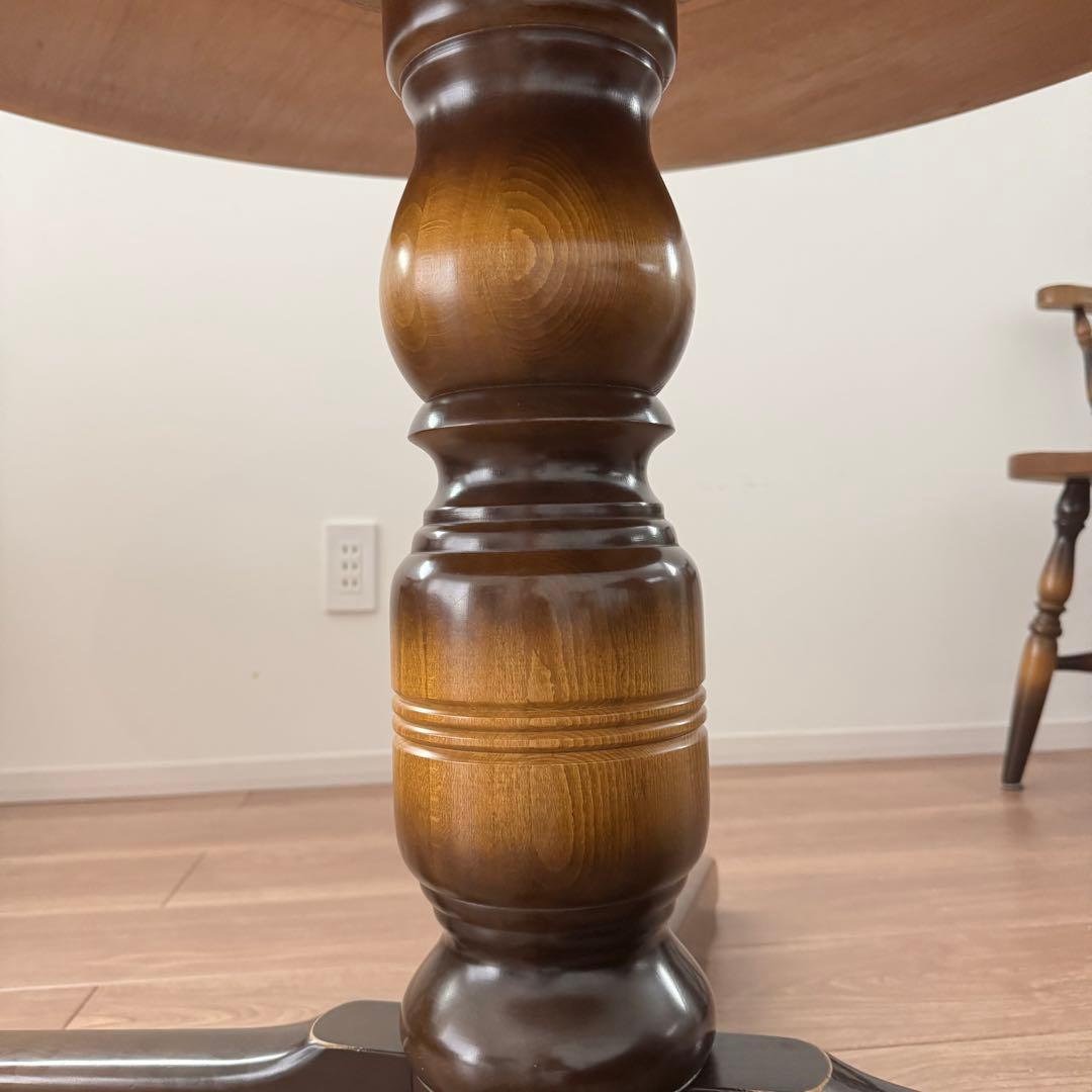 良品 飛騨産業 ダイニングテーブルのみ 丸テーブル キツツキ