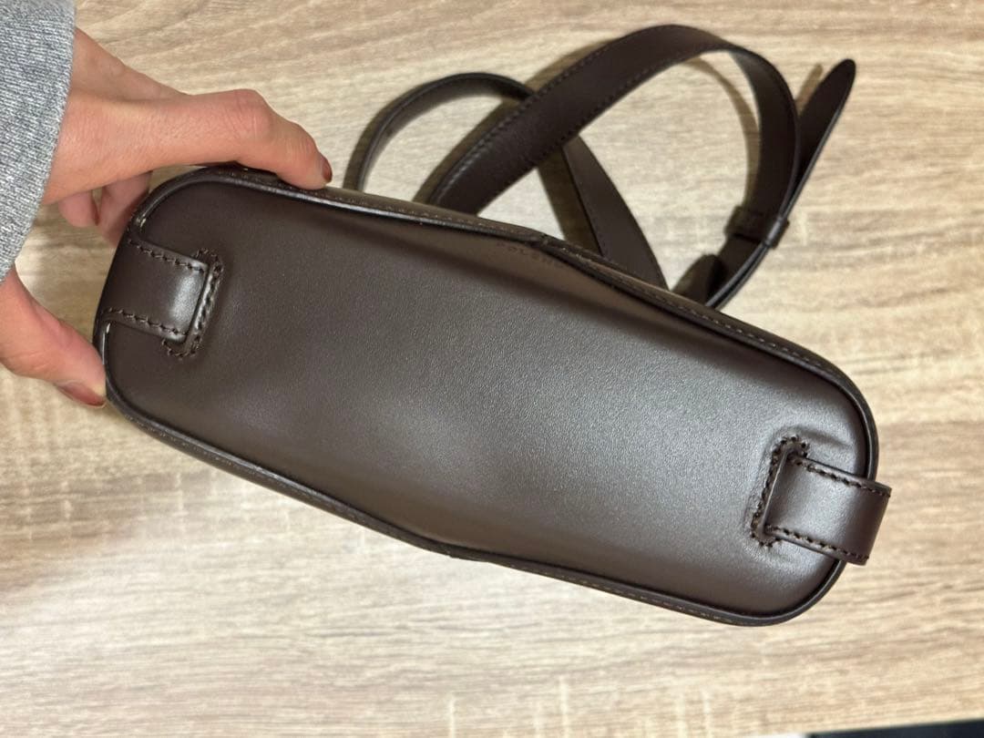 POLÈNE nodde ポレーヌ ブラウンショルダーバッグ 保存袋付き