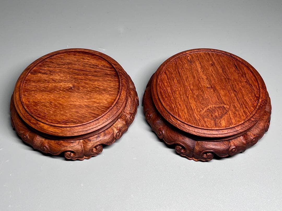 送料無料唐木正方高足花台宋式極簡風巻雲足中国美術飾り台盆栽台