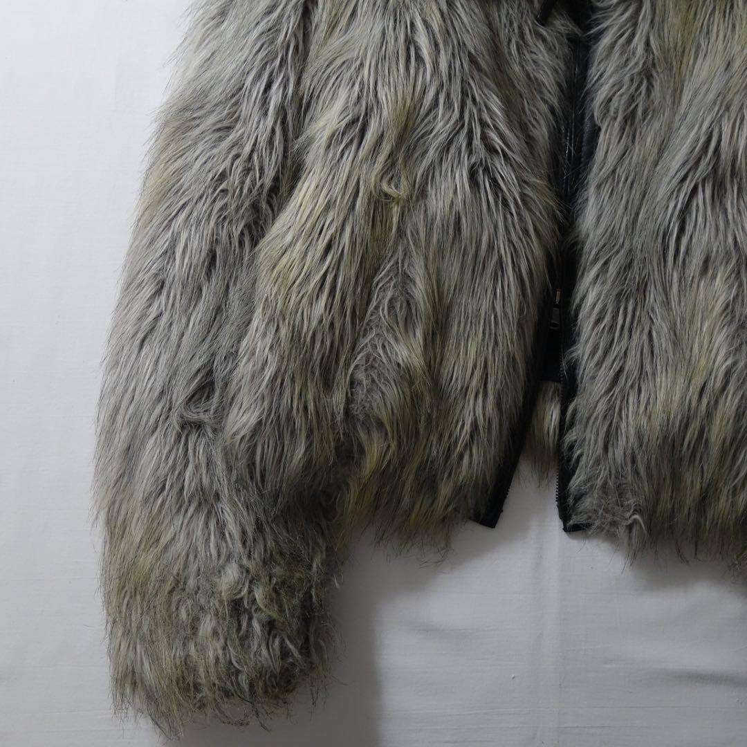 ジャケット・アウター 90s Armani Jeans Fake Fur Leather Jacket