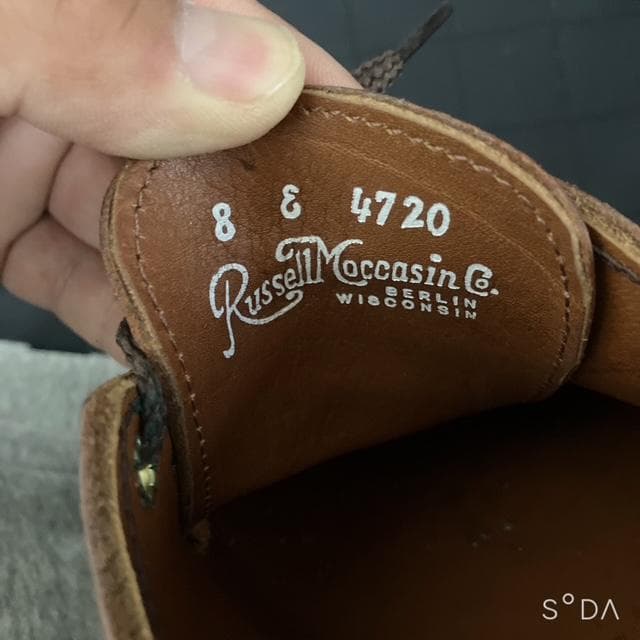 【未使用】ラッセルモカシン ブーツ S1278-27V　茶（プー139）