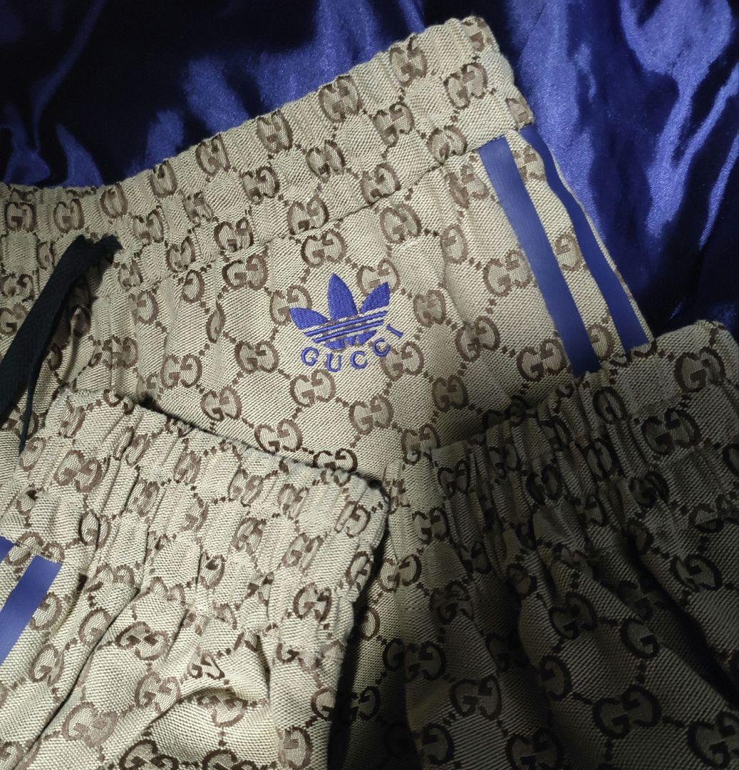 希少 GUCCI adidas コラボ ジャージパンツ GG柄 40 グッチ