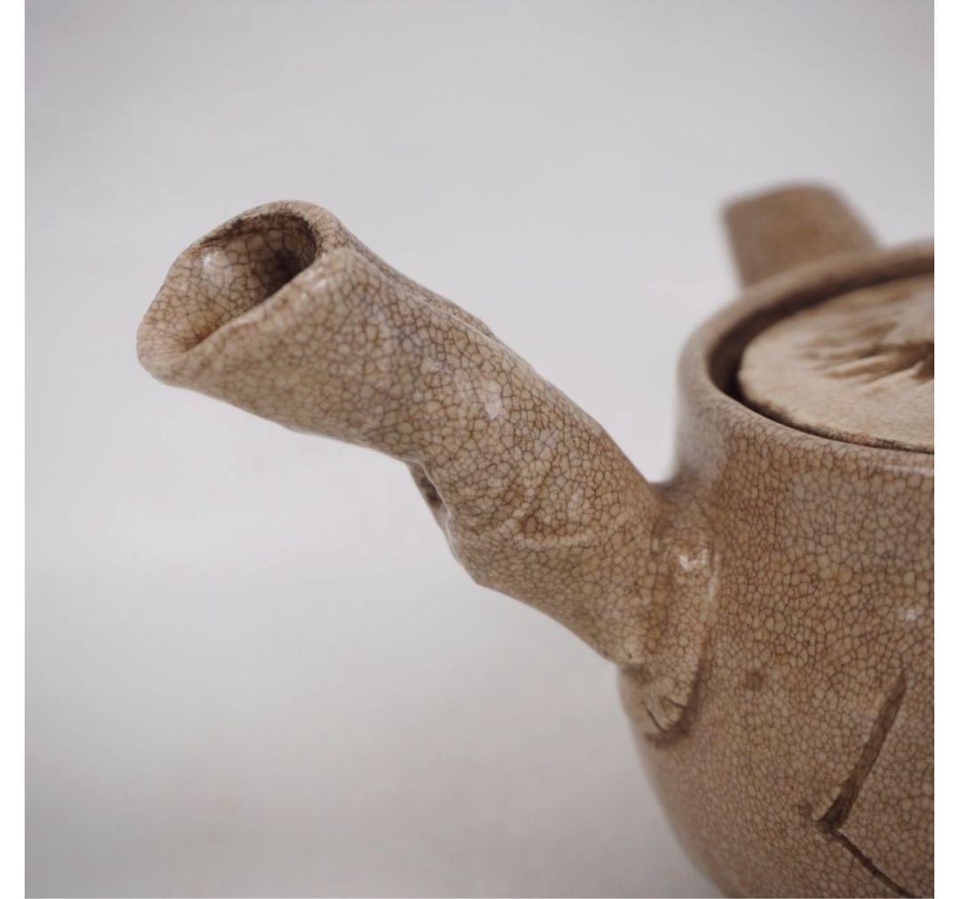 送料無料 江戸後期　尼僧【大田垣蓮月】自作 詩詠彫 手捏煎茶器6点　名品茶道具