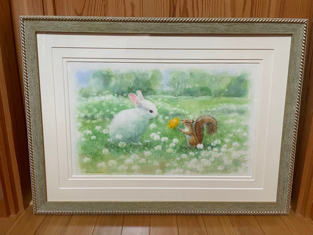 ★原画★土田　穣　つちだゆたか「お花をどうぞ」 ☆原画☆土田 穣 つちだゆたか「お花をどうぞ」 S115105771