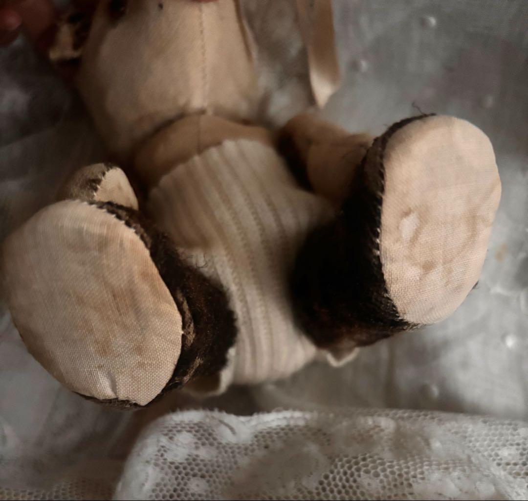 パンダベア　可愛いボロベアくん　ヘアロス　アンティークベア　ヴィンテージベア