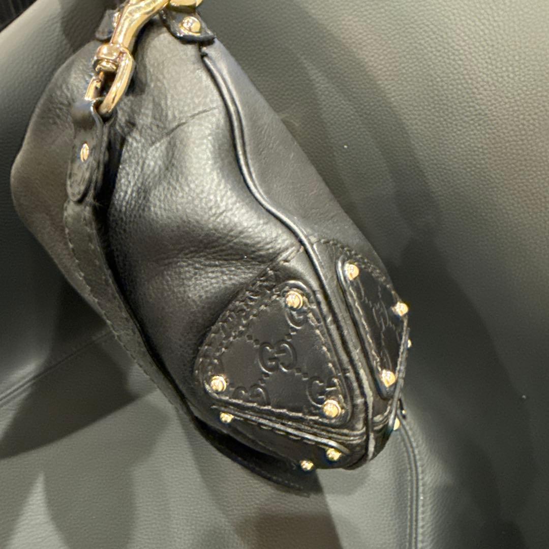 GUCCIバンブーインディタッセル 2WAY ショルダーバッグ ブラック