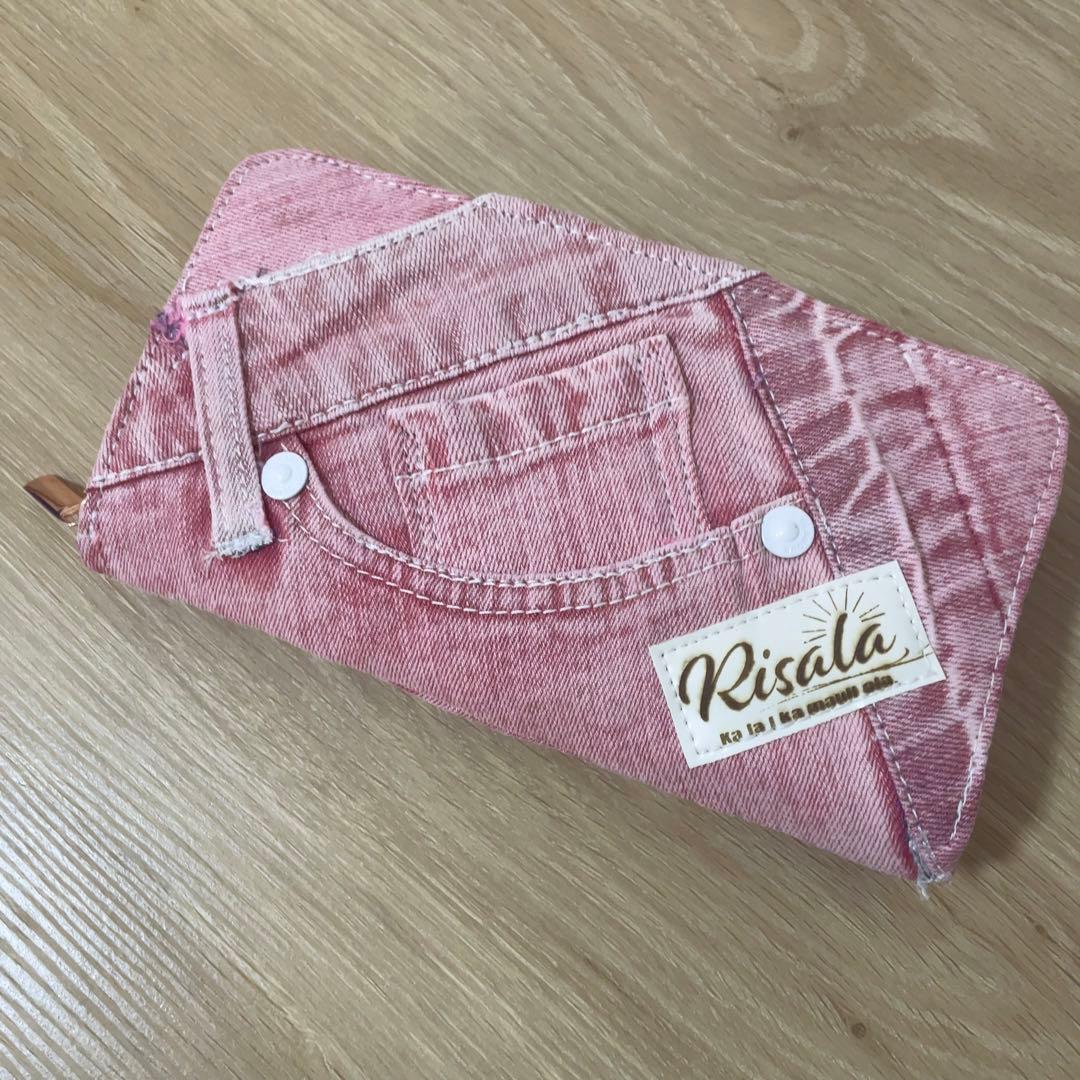 デニム ウォレット ラウンドファスナー