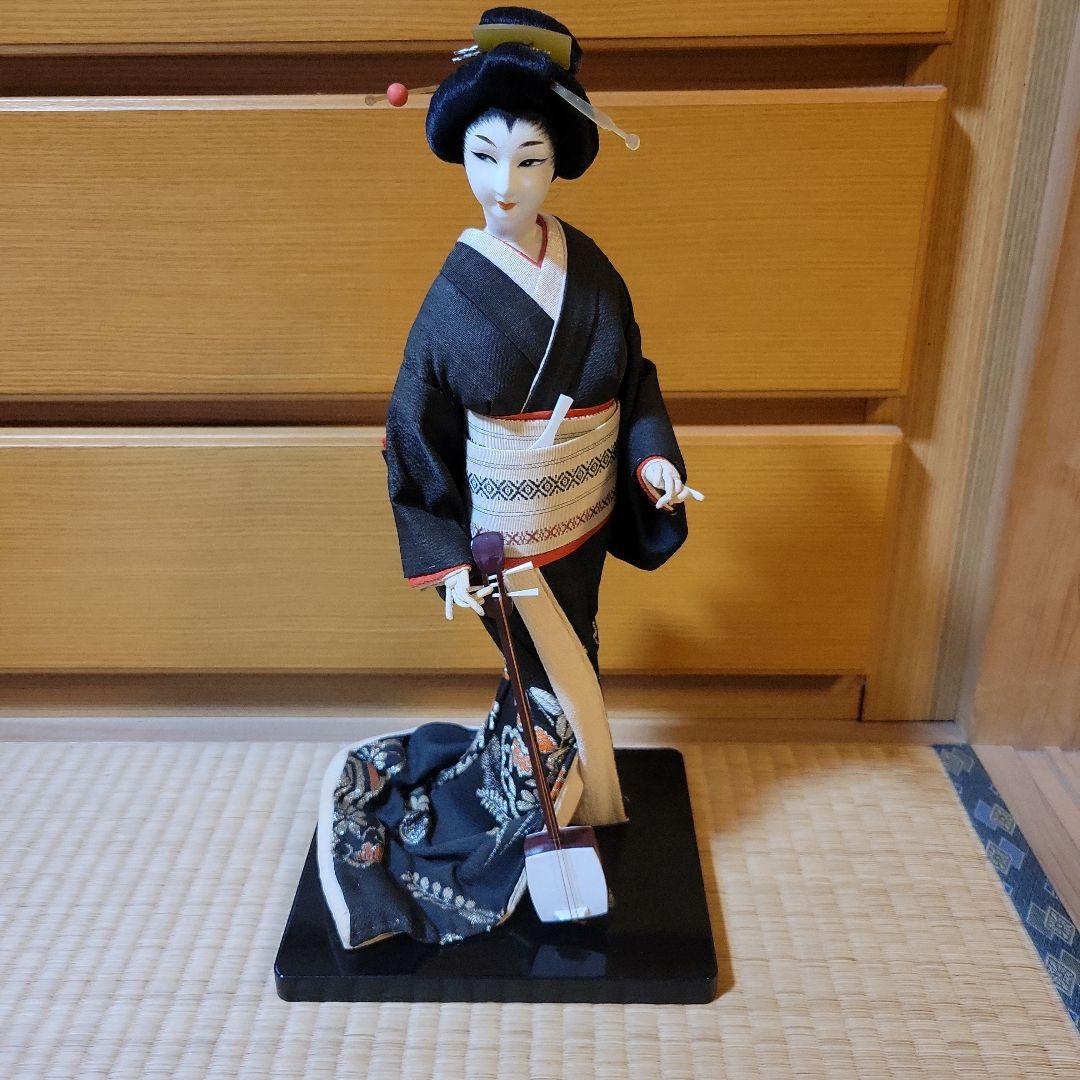 日本人形 芸妓 ガラスケース付き