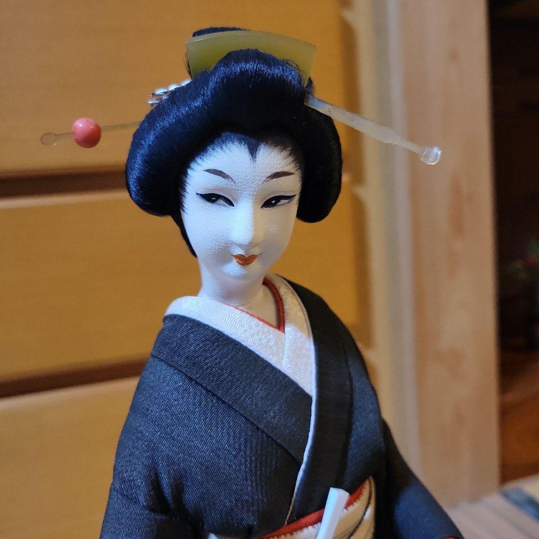 日本人形 芸妓 ガラスケース付き