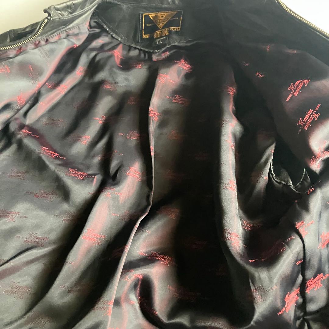 80s archive KOMINE本革レザーライダーススポーツジャケットLL