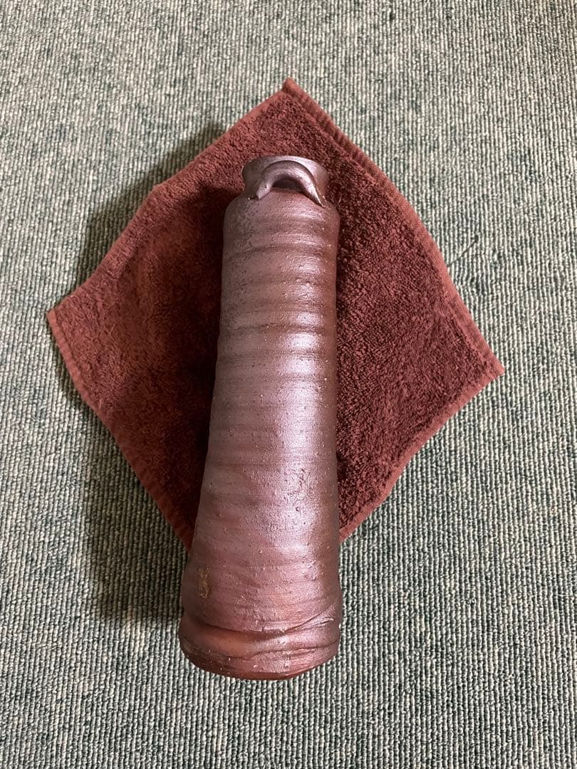 備前焼　耳付き花瓶(1)