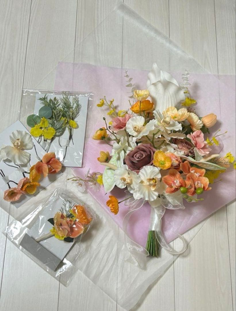 とうふ:ウェディングブーケ　アーティフィシャルフラワー