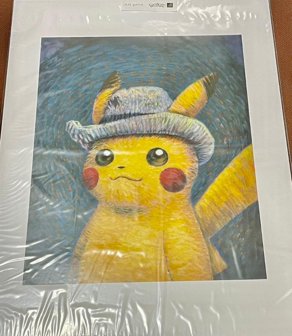 公式ショップ品】ピカチュウ×ゴッホプリントアート