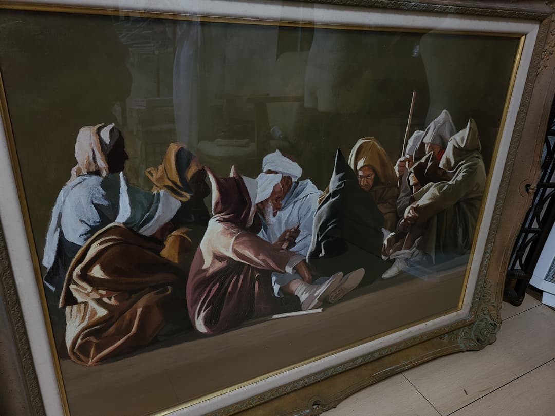 氏家時夫　『ゲームをする男達』　絵画